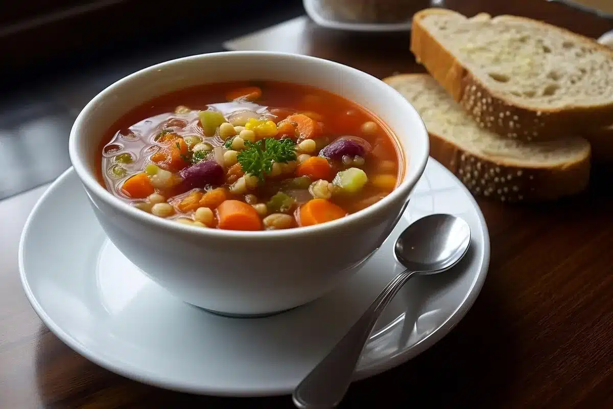 Assiette de légumes frais et grains complets sur une table bien éclairée
